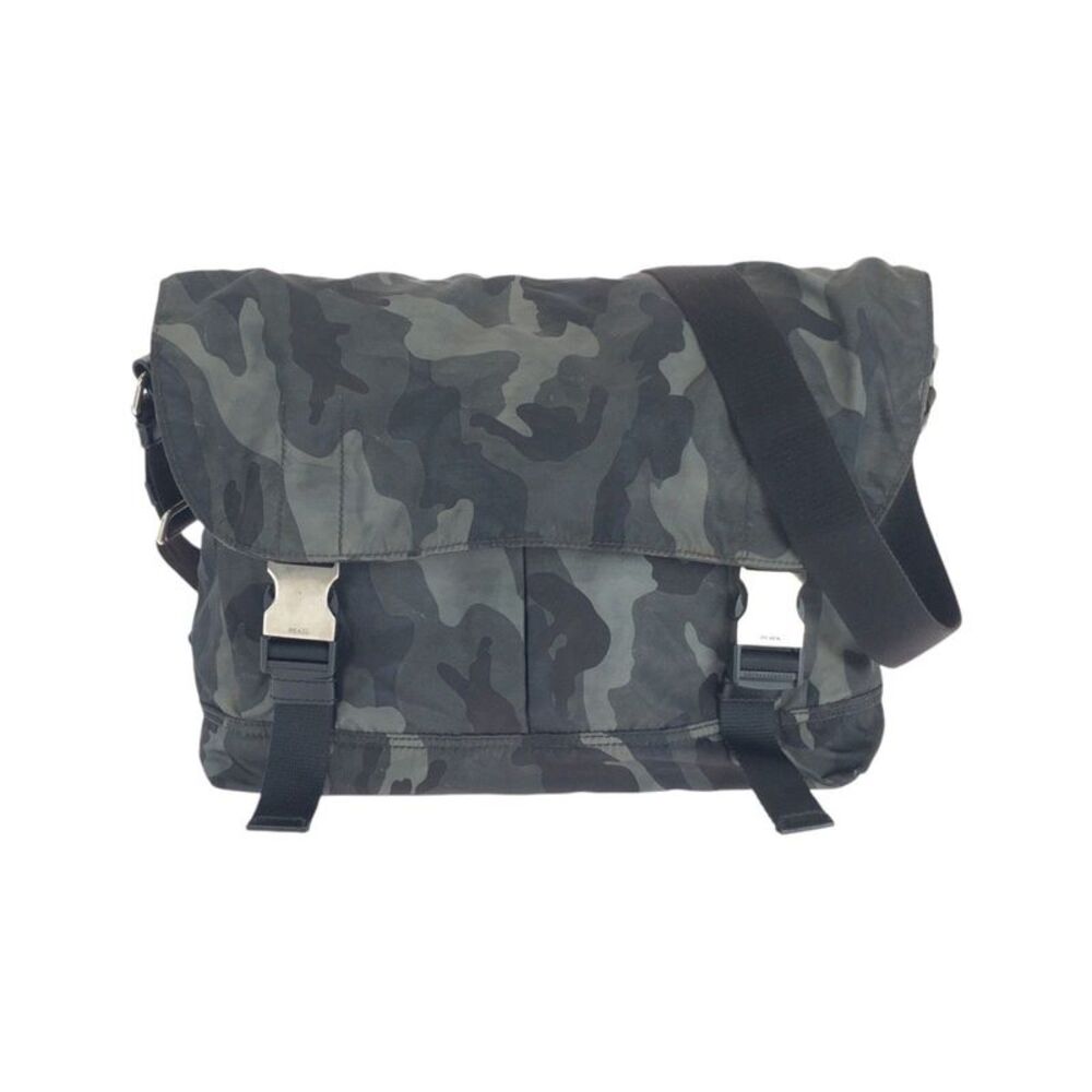 Prada Tessuto Nylon Leather Messenger Bag